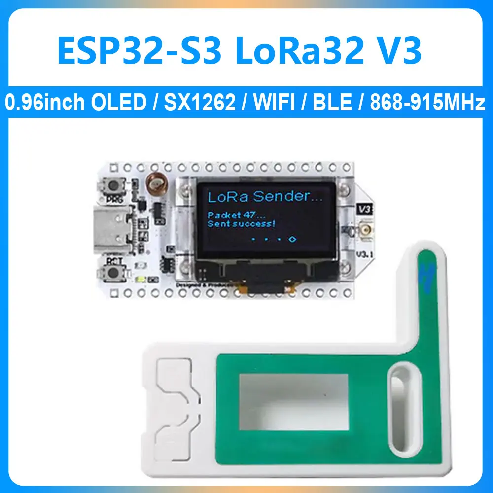 LoRa32 V3 ESP32-S3 LoRa Development Board 0.96 inch OLED SX1262 433-510/863-928MHz Meshtastic For Arduino