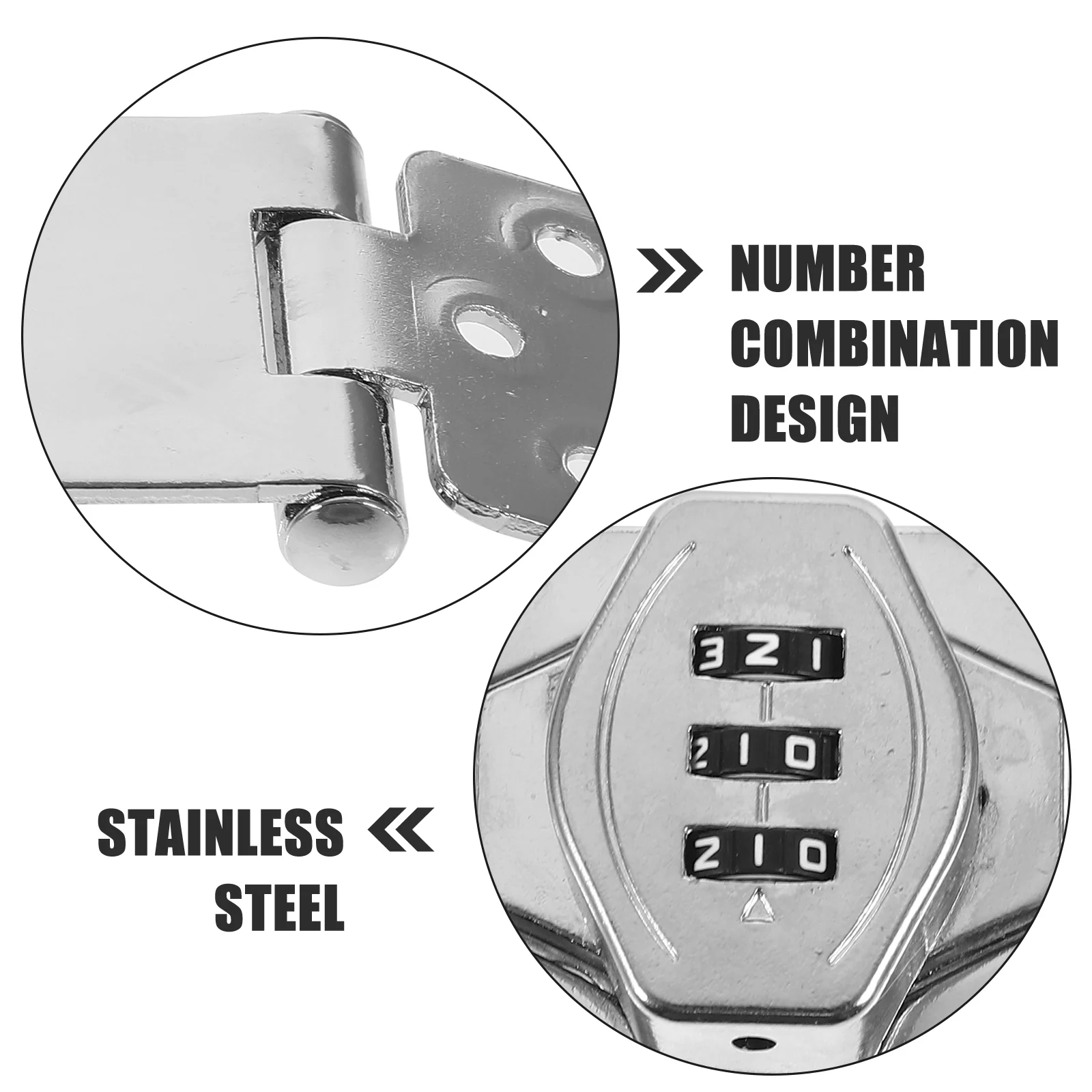 Cabinet Door Combination Lock Locks Screw for Locker Stainless Steel Mailbox Password