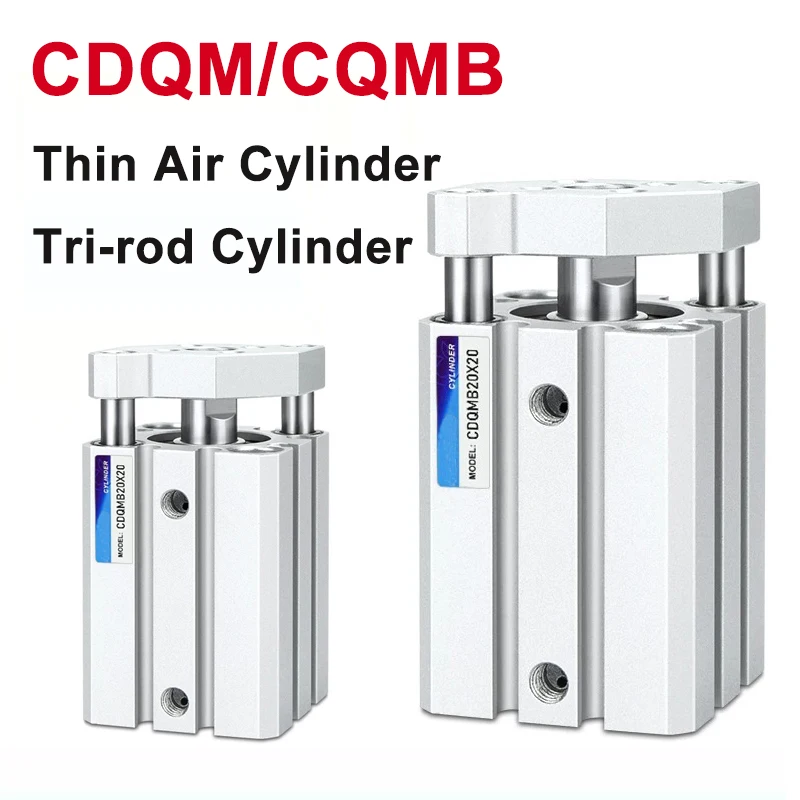 Three Axis Cylinder with Guide Rod CDQMB/CQMB20 25 32 40 50 63 80-10-20-30-50Z Small Pneumatic Cylinder