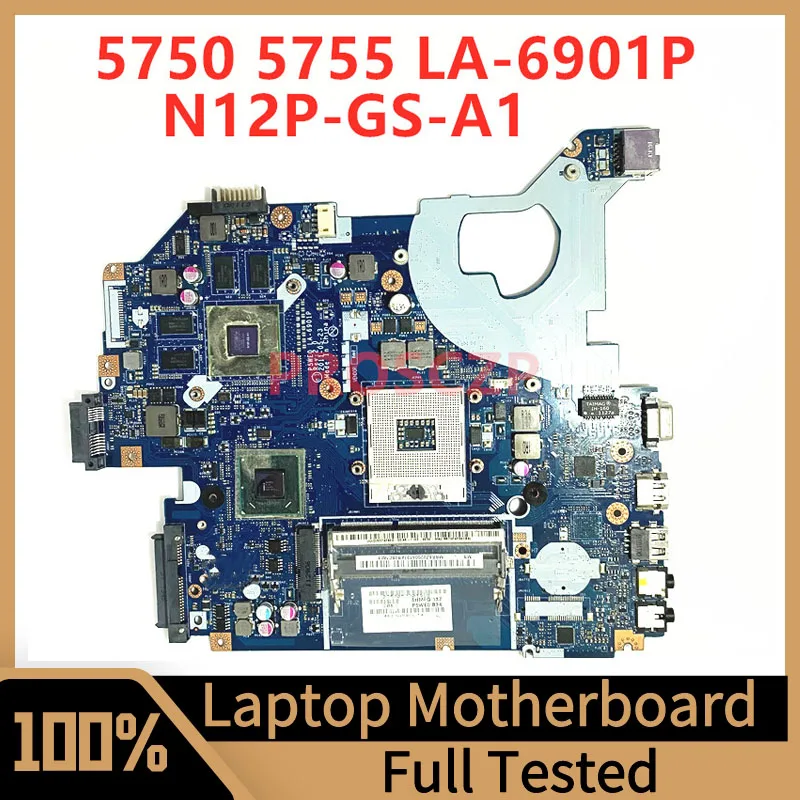 P5WE0 LA-6901P Mainboard For ACER Aspire 5750 5750G 5755 5755G Laptop Motherboard HM65 N12P-GS-A1 100% Fully Tested Working Well