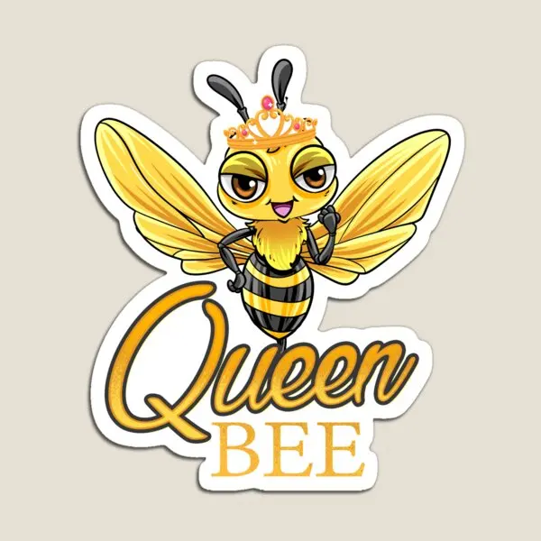 Queen Bee  Magnet Cute Kids Children for Fridge Organizer Baby Decor Magnetic Refrigerator Home Funny Colorful  Stickers Toy