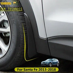 Car Mud Flaps For Hyundai Santa Fe DM XL 2013 - 2018 Maxcruz Mudflaps Splash Guards Mudguards Front Rear 2014 2015 2016 2017