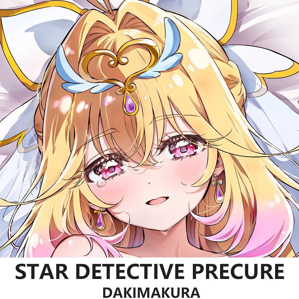 Anime Star Detective Precure Moria Luluka Dakimakura 2WAY Hugging Body Pillow Case Japanese Otaku Pillow Cover Bedding