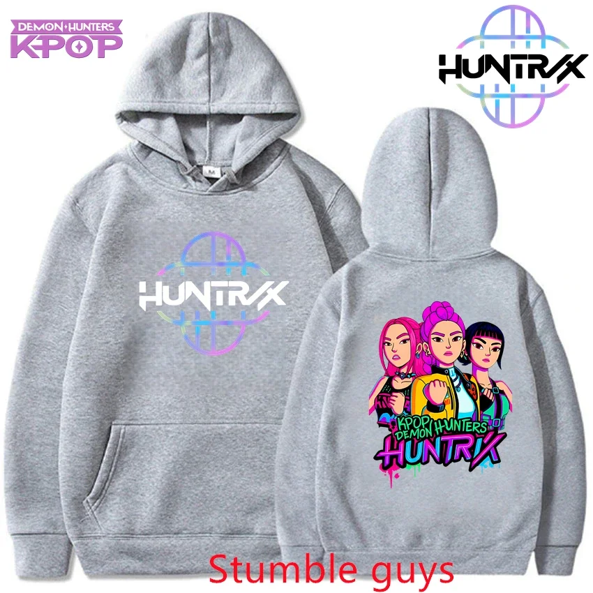 للجنسين Kpop شيطان الصيادين هوديي الحراري الخريف أنيمي الكرتون الدافئة عارضة البلوز الأزياء الرياضية #3