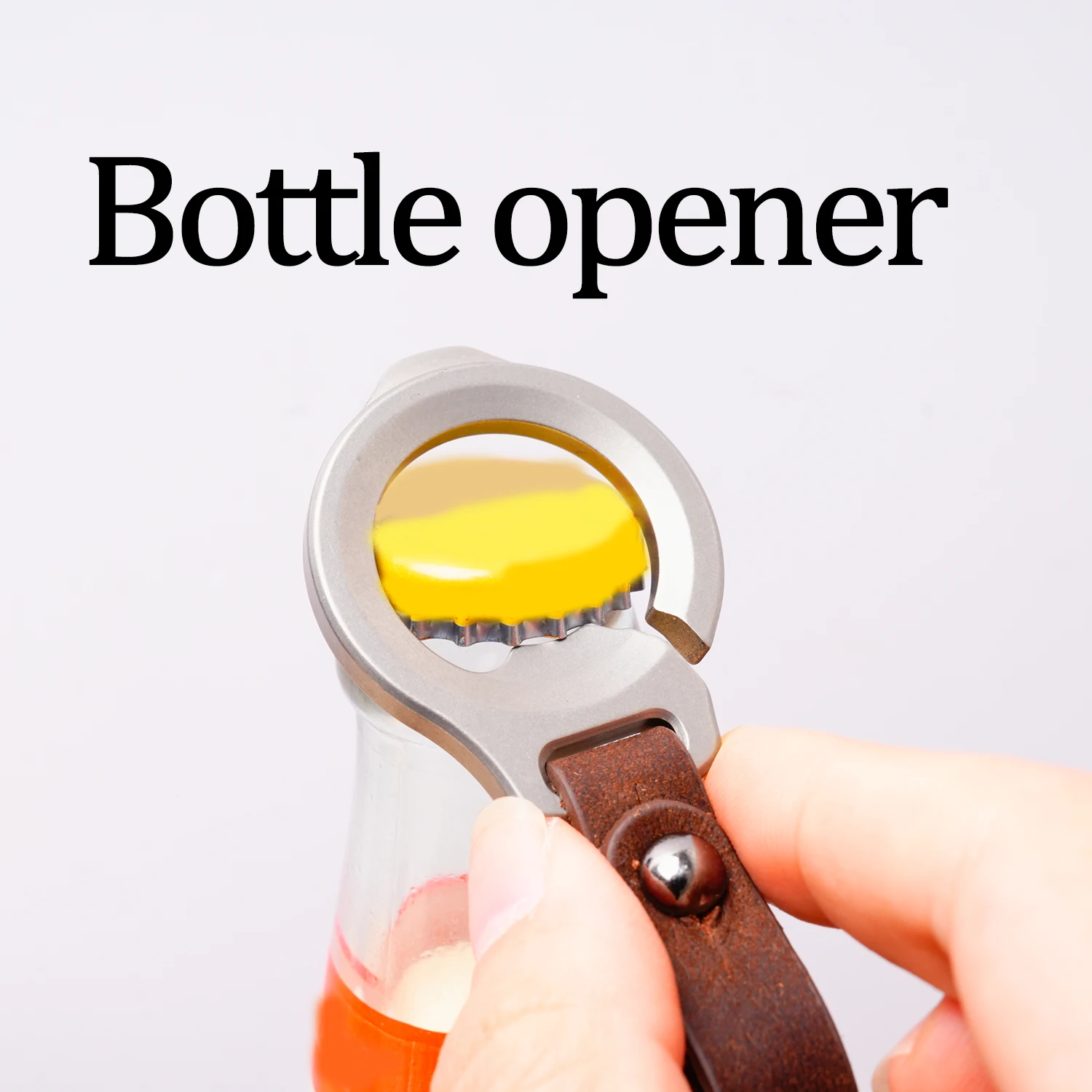 Titanium Alloy Multifunctional Keychain Outdoor EDC Small Tool Unpacking Bottle Opener Belt Buckle Male Gift