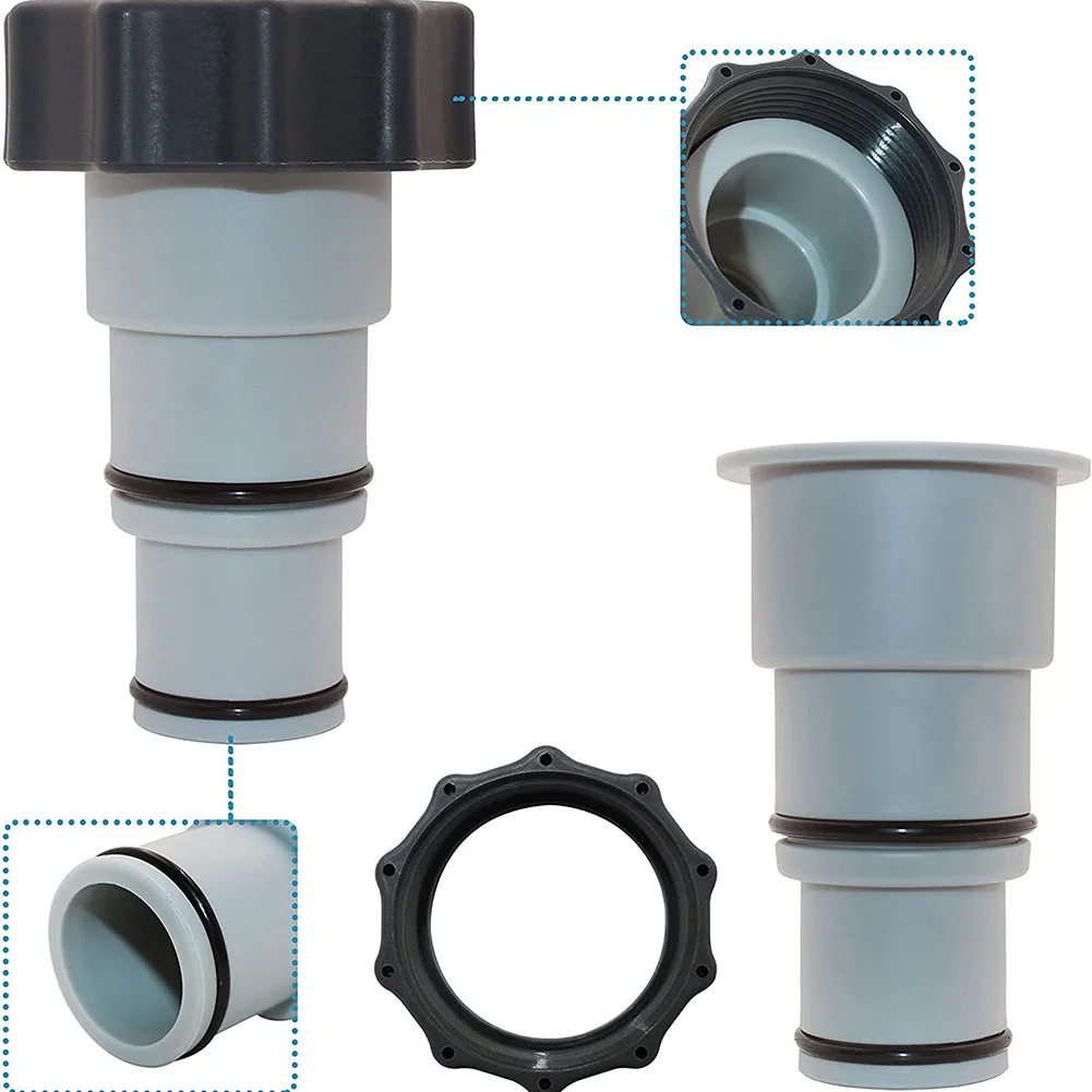 5-1PC Hose Adapter For Intex ARU Threaded Connection Pumps For Plunger Valve Drain Adapter Swimming Pool Accessories