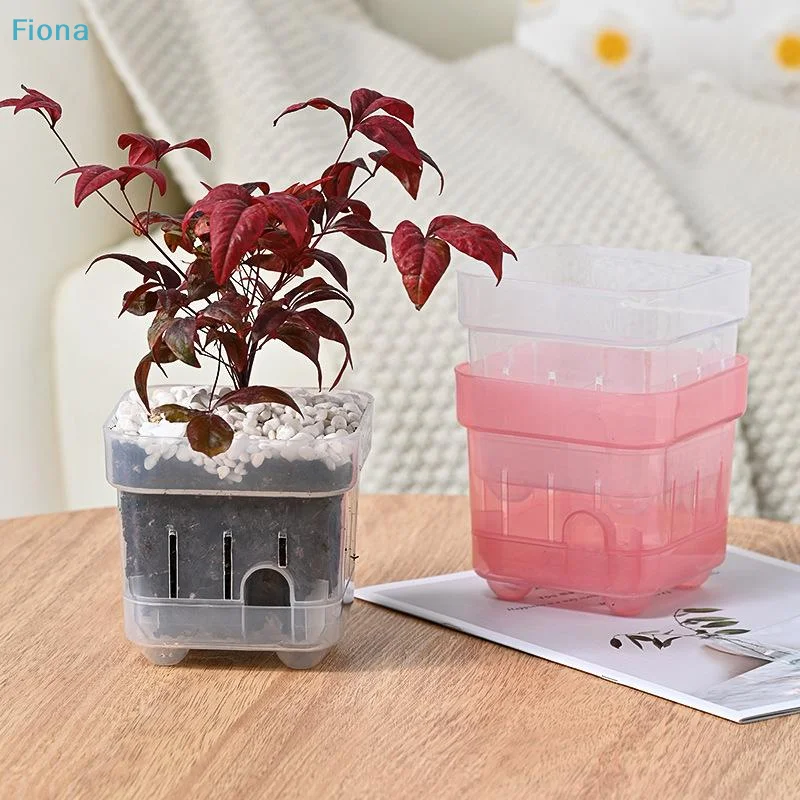 ✔Square Root View Planter Pot With Drainage Breathable Plastic Pot For Home Balcony Garden Plant Growing