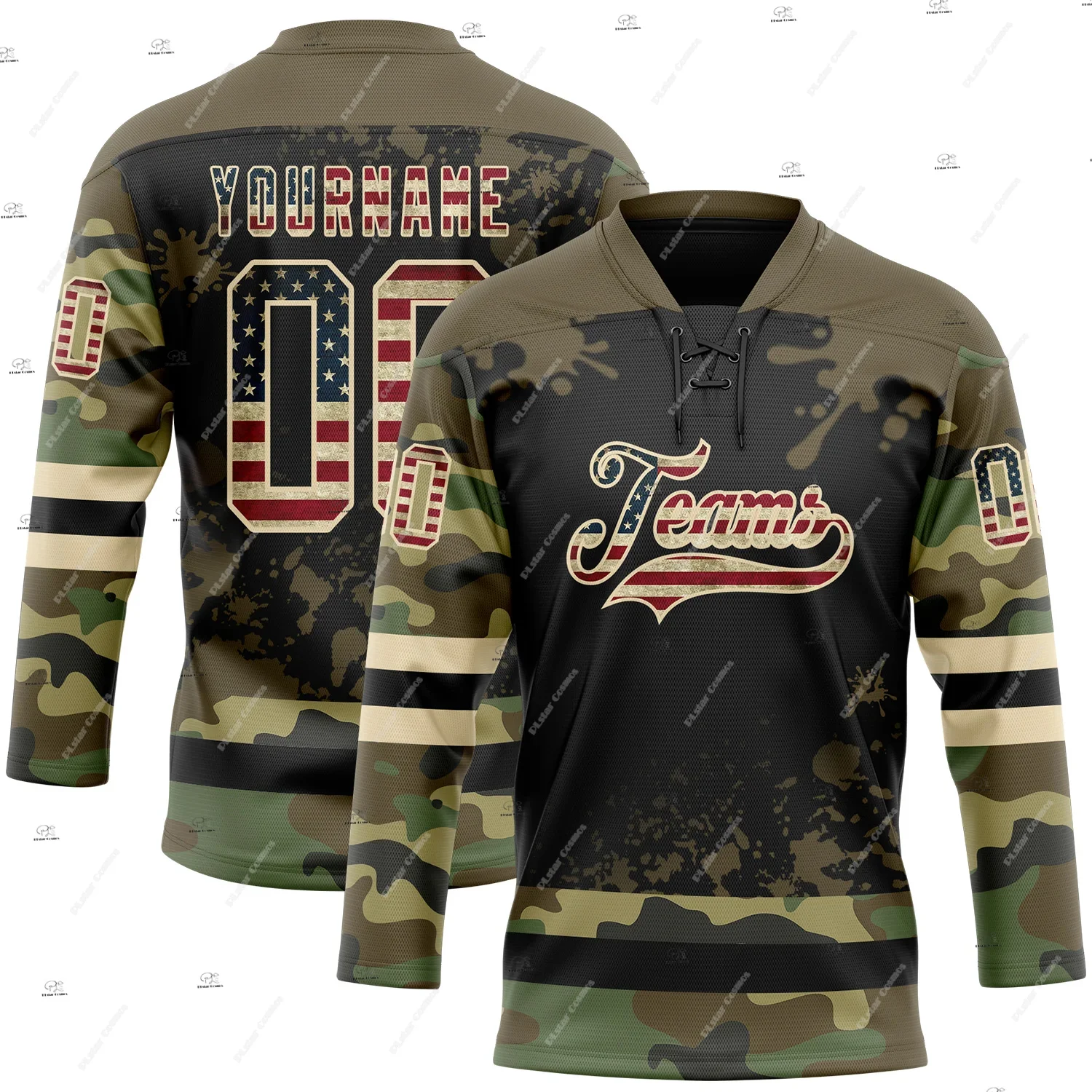 Custom Name Team Group Clothing Gradient Retro Vintage Lace Hockey Jersey Shirts 3DPrint Unisex Harajuku Casual Funny Pullover 7 view 3