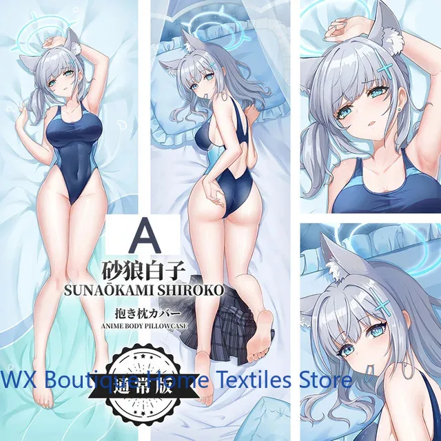 

Blue Archive Sunaookami Shiroko Dakimakura 2WAY Hing Body Case Anime Otaku Pillow