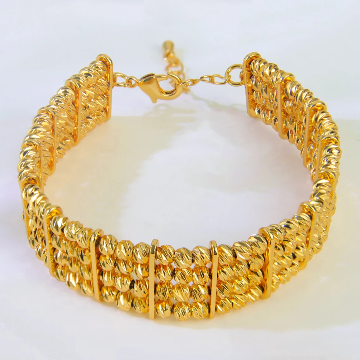 Arabische Mode-Perlenarmband 24k Vergoldet Äthiopischer Brautschmuck Manschetten-Armreif Oman Muslimische Frauen Vintage-Schmuck – Detail 19