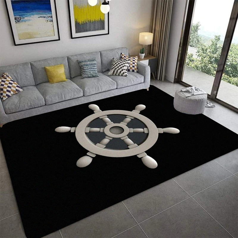 S-ship steering wheel Printed Carpet Fashion Yoga Mat Non-Slip Carpet Bedroom Decoration Outdoor Carpet Bedroom Birthday Gift