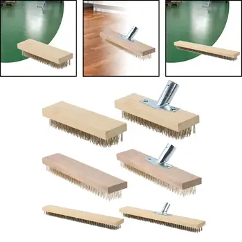 콘크리트 브러시, 보푸라기 청소 금속 표면 제거, 거친 표면 제거, 바베큐 수영장 차고 파티오 주방 데크 와이어 브러시 