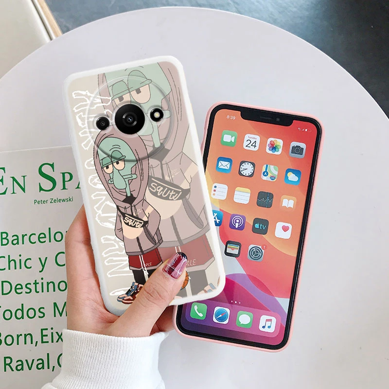 Coque souple en TPU pour Xiaomi Redmi A3, dessin animé, Bob l\'éponge, kk, étoiles, drôle