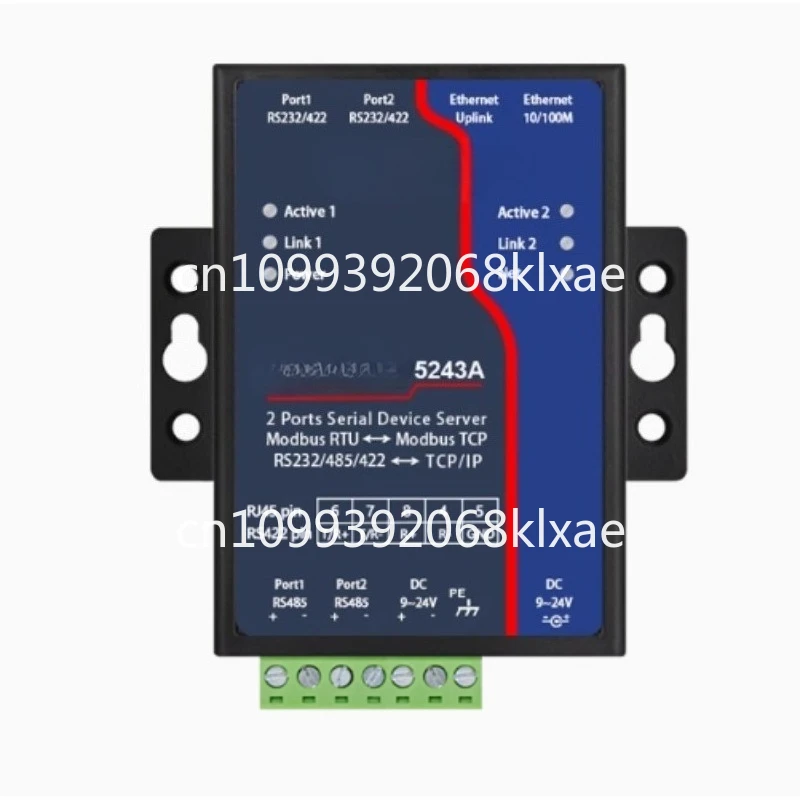 Dual Serial Server 2-way 232/485/422 to Ethernet ZLAN5243A