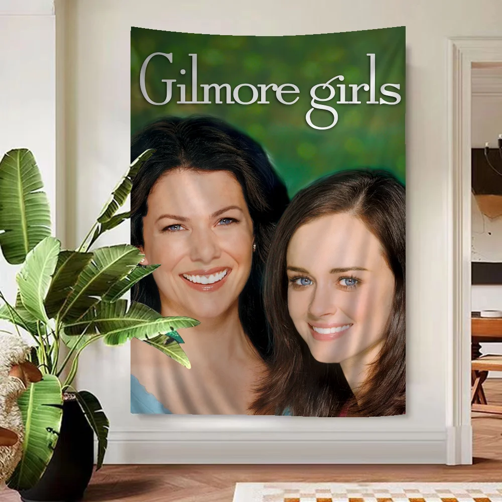 Retro Gilmore Girls DIY Wall Tapestry Hippie Flower Wall Carpets Dorm Decor Wall Art Decor