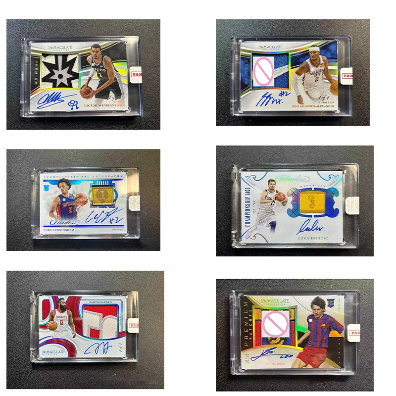 Sello de tarjeta de jugador personalizado con estrella, calidad de imagen de restauración de alta definición 5K, firma escrita a mano, corte de jersey versión jugador