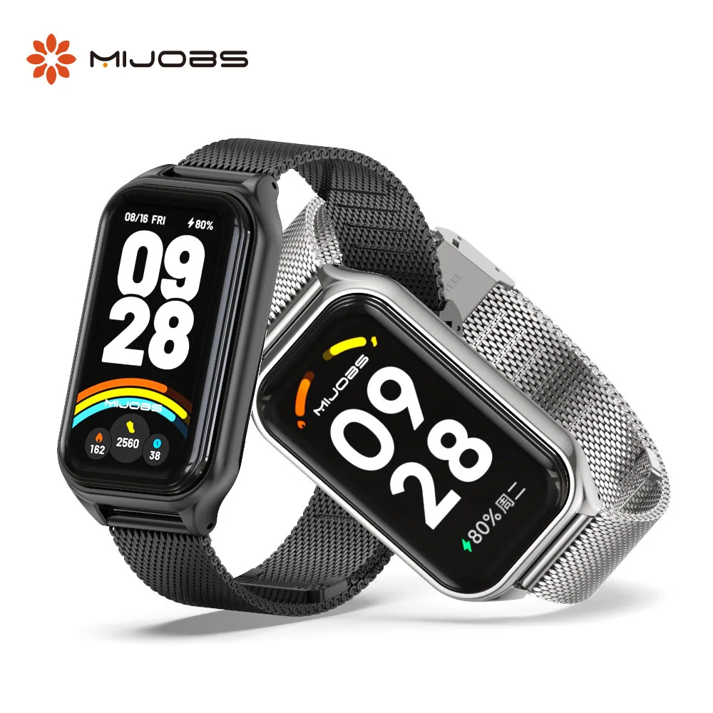 Armband für Mi Band 9 Aktive armband für Mi Band 8 Aktives Metallarmband für Redmi Smart Band 3 2 Smart-Armband-Zubehör
