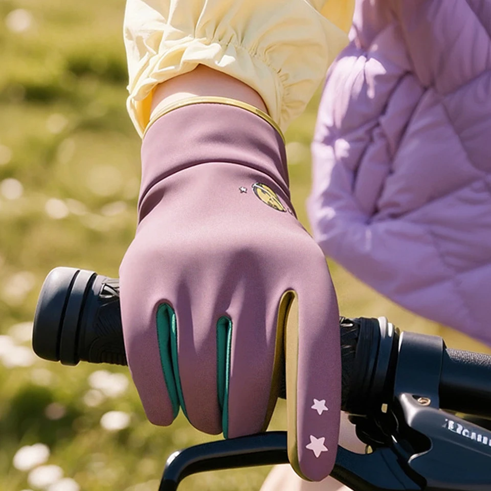 GTUBIKE 1 Paar warme Winter-Laufhandschuhe für Kinder – thermische Kinder-Fahrrad-Schnee-Ski-Sport-Fäustlinge für Jungen und Mädchen im Alter von 7–13 Jahren