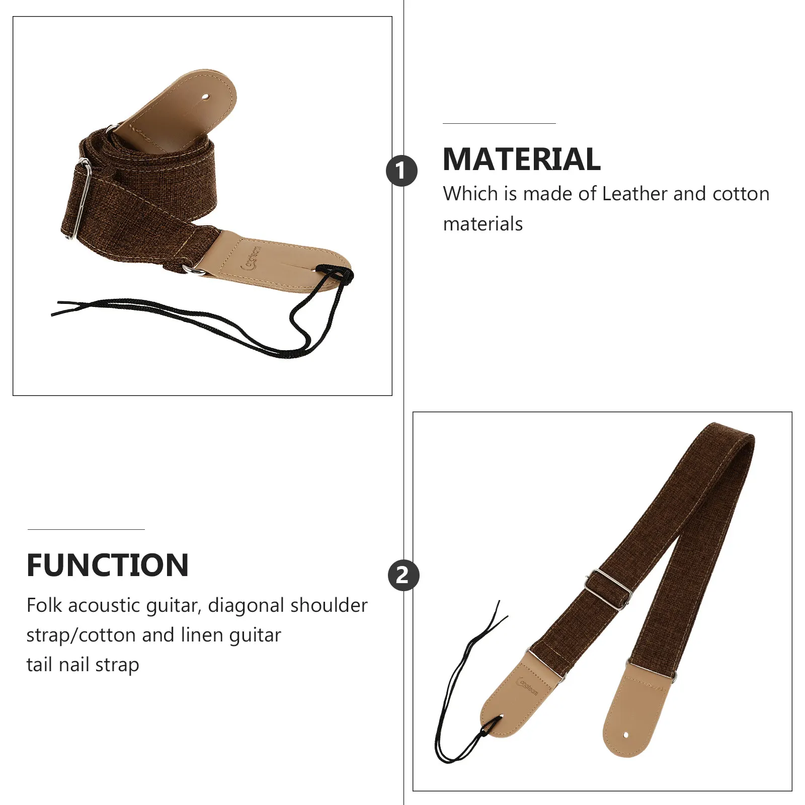 

Guitar Strap Electric Straps Instrument Acoustic Vintage Neck Cotton Shoulder Replacement