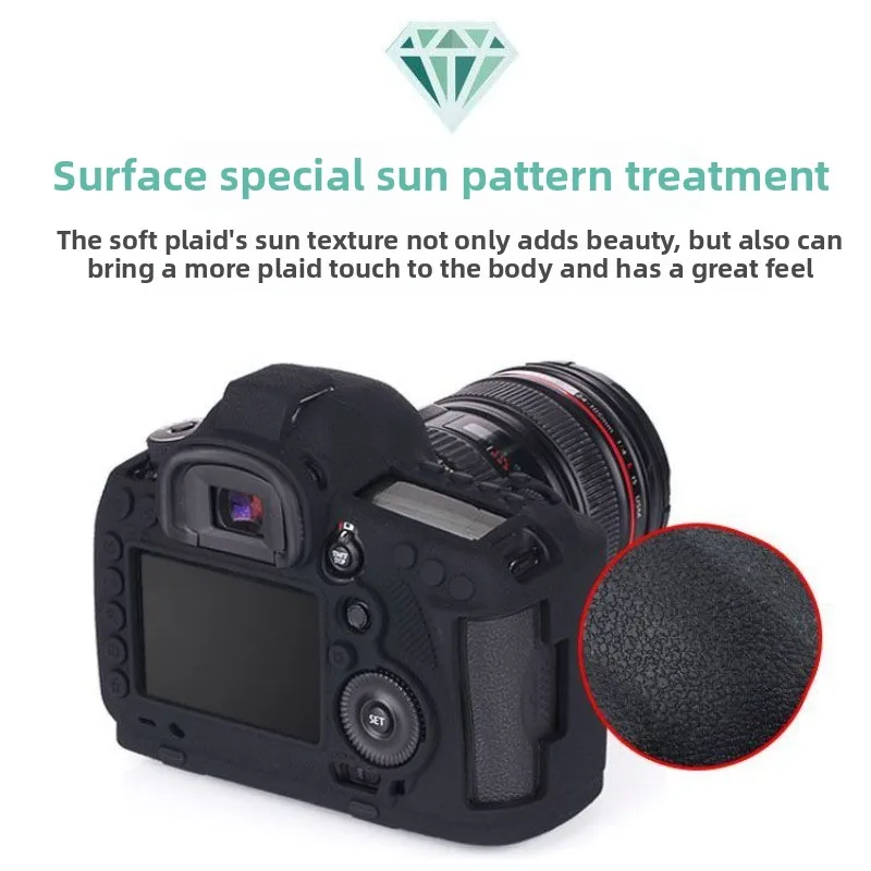 For Nikon D800 D800E DSLR Premium Soft Silicone Rubber Anti-Drop Camera Body Skin Protective Cover Bag + free tempered film