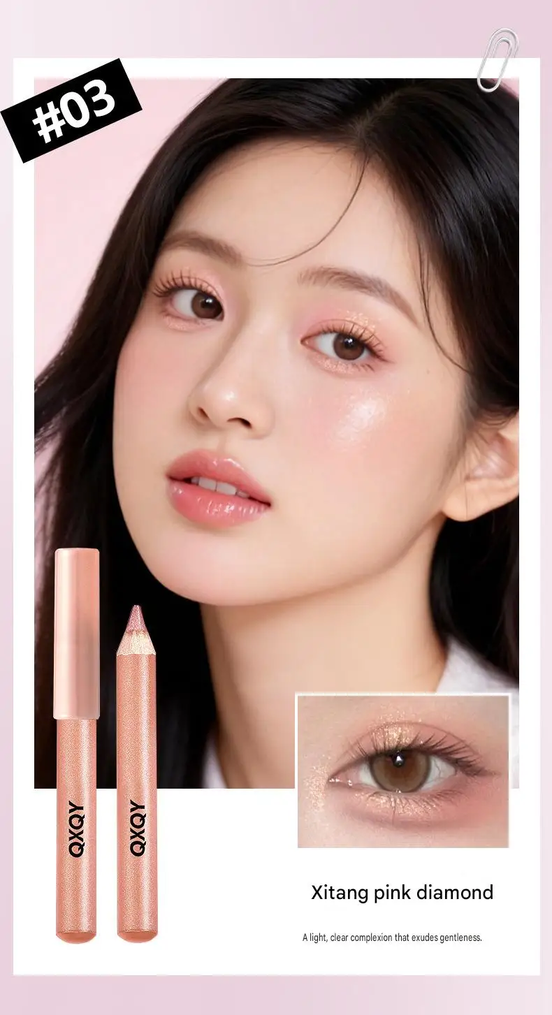 QXQY 3D Unter-Augen-Highlighter-Stift Wasserfest Verwischungsfest Langanhaltend Multifunktionaler Eyeliner Aufhellender Aegyo Sal Make-up-Stift – Detail 22