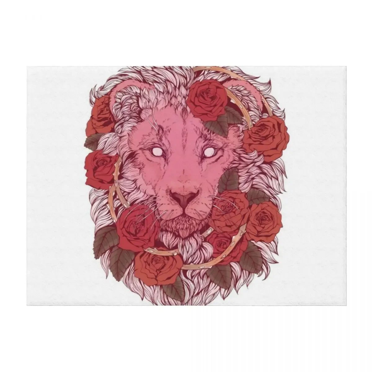 

Lion of Roses Throw Blanket Plaid on the sofa For Sofa Thin For Baby Thermal Blankets