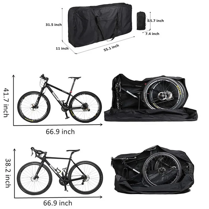 Cross-border Amazon mountain folding road bike transport bag, lightweight portable hand-carry full bicycle storage