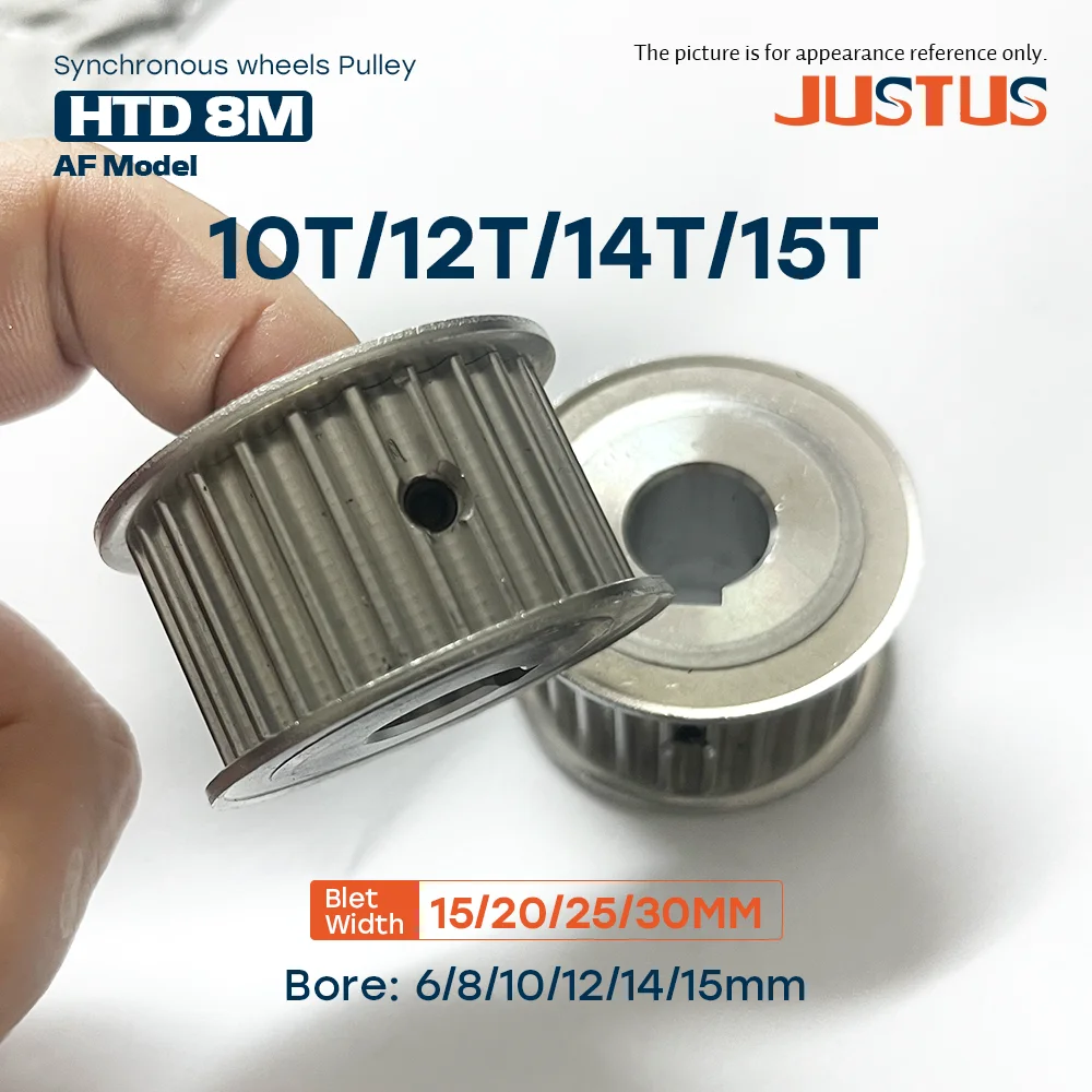 HTD 8M 10T 12T 14T 15T Synchronous Pulley Bore 6/8/10/12/14/15mm For 15/20/25/30mm 8M Timing Belt Teeth Pitch 8 mm