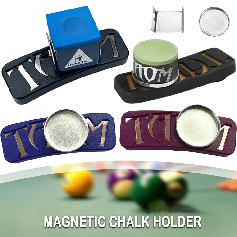 

1Pc Round Billiard Chalk Holder Snooker Magnetic Chalk Case Billiard Accessories Portable Colourful Chalk Box Pool Hall