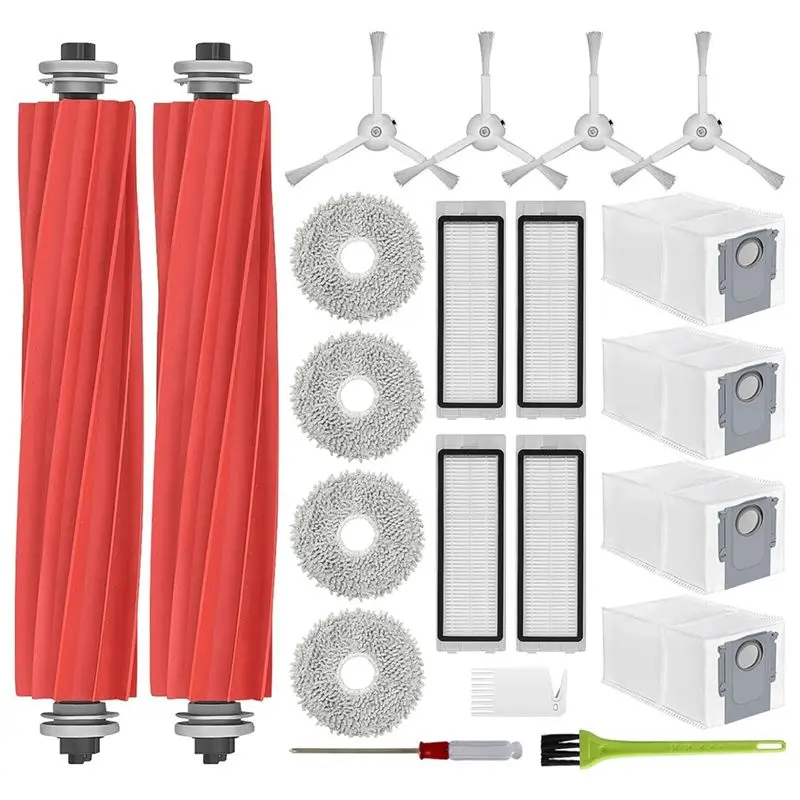 

AUAU-аксессуары для Roborock Q Revo, запасные части, робот-пылесос, основная боковая щетка, фильтр Hepa, швабра, тканевые мешки для пыли