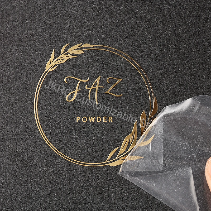 Custom 3D Gold Transfer Sticker Silver Metal Logo DTF Print Perfume Bottle Label Shine Embossed Brand Decal Self-adhesive Relief