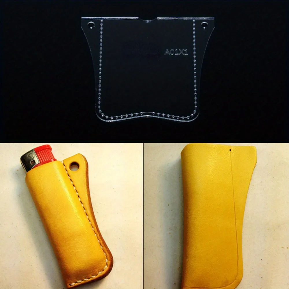 1Pc Diy Handmade Leather Lighter Bag Acrylic Type Drawings Special Design Template Leather Craft Tool