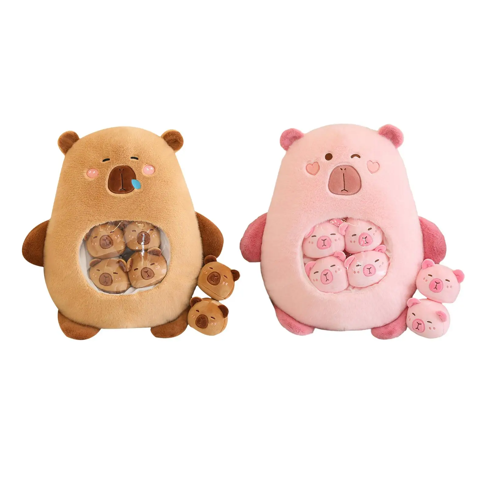 Capybara Plush Toy Cartoon Comfortable Home Decoration Capybara Toy Animal Doll for Valentines Day Gifts Children Kids Teens