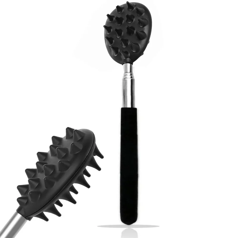 Durable Cactus Back Scratcher Massager Dual Spike Size Deep Itch Relief  Adjustable Long Stick Body MassaCge Tool for relaxation
