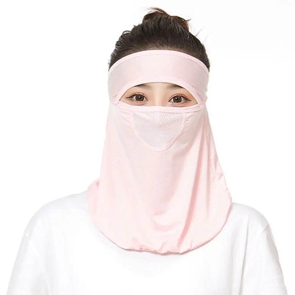 Face Cover Solid Color Outdoor Face Shield Face Gini Mask Summer Sunscreen Mask Womne Neckline Mask Men Fishing Face Mask