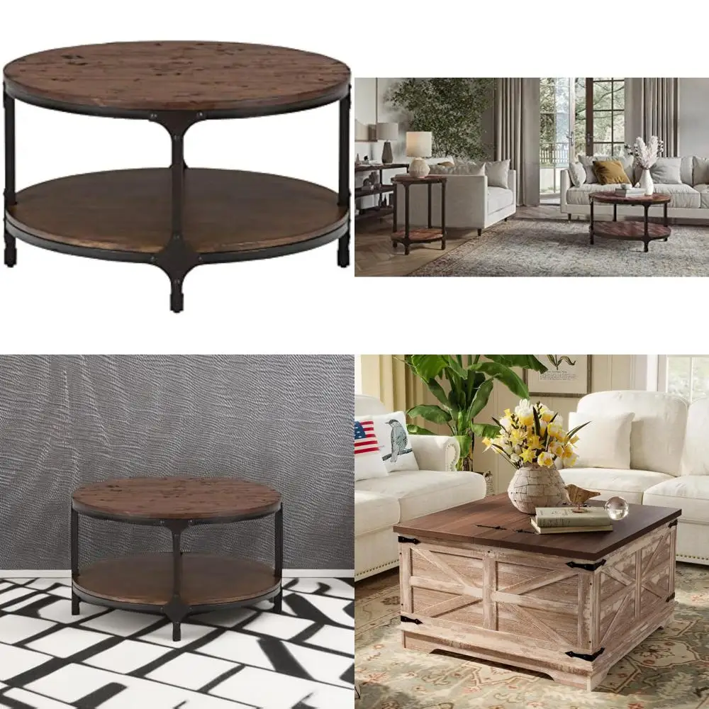 

Круглый журнальный столик из массива сосны в деревенском стиле, стиль городской природы