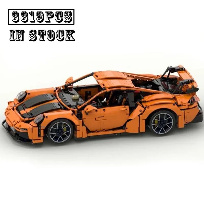 New MOC-128816  RS with 5+1 manuel transmission Supercar Racing Car Building Blocks Kid Educational Toys Birthdays Gifts Sets