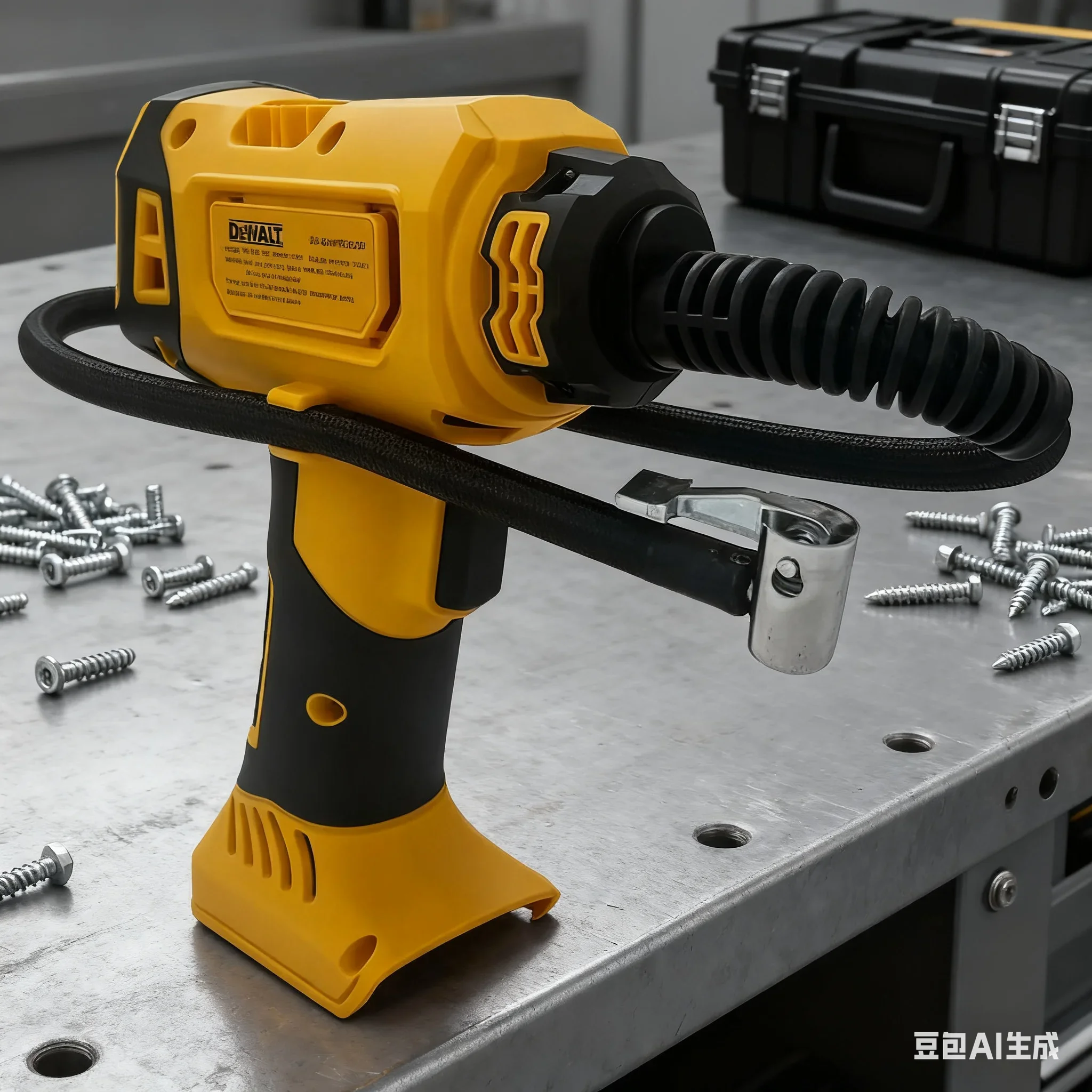 Inflador de Neumáticos Automático DEWALT, Compresor de Aire a Batería, Bomba Eléctrica Inalámbrica con Manómetro Digital para Coche, Bicicleta y Herramientas