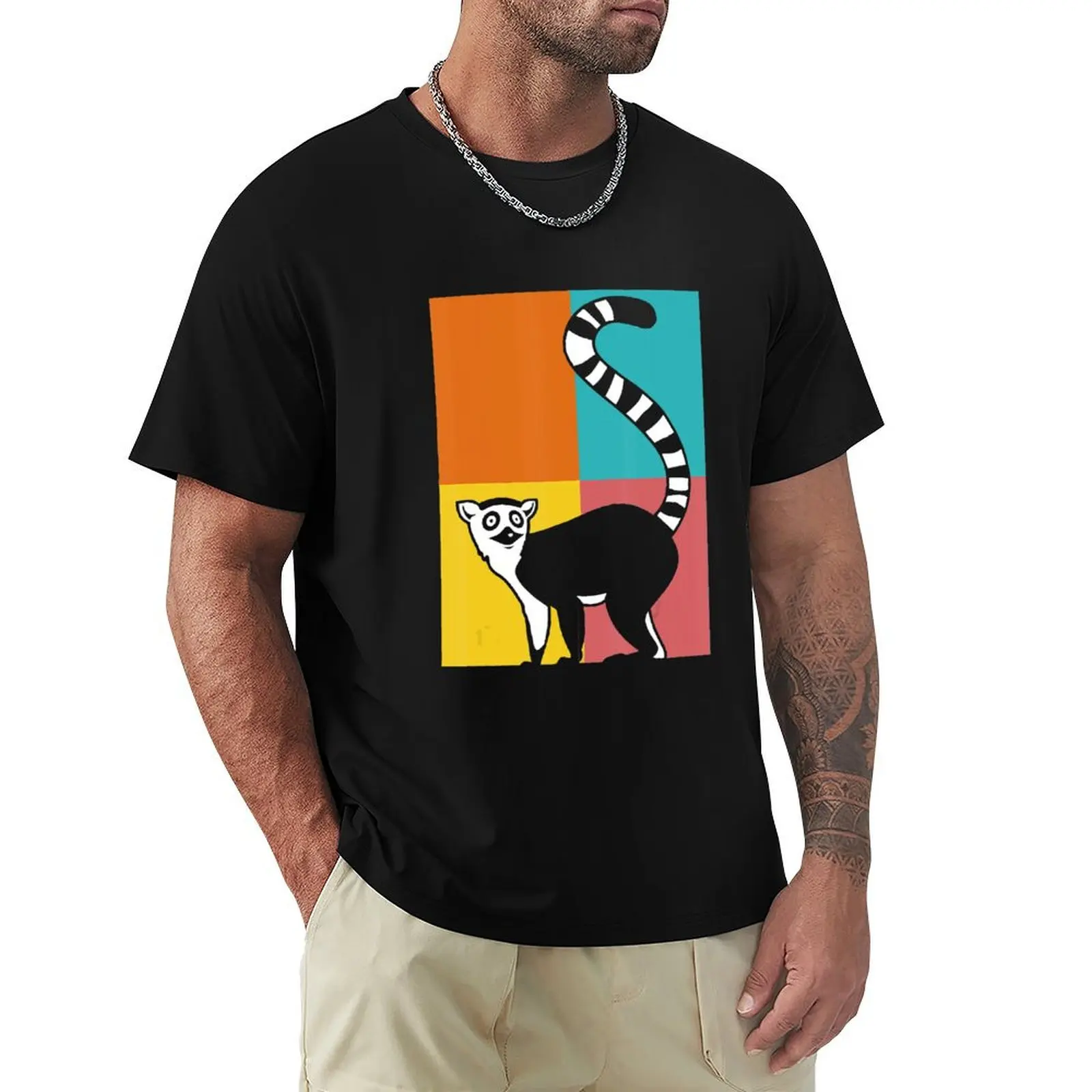 

Pop Art Lemur T-Shirt essential t shirt funny meme t-shirts valentines clothes T-shirts for men cotton