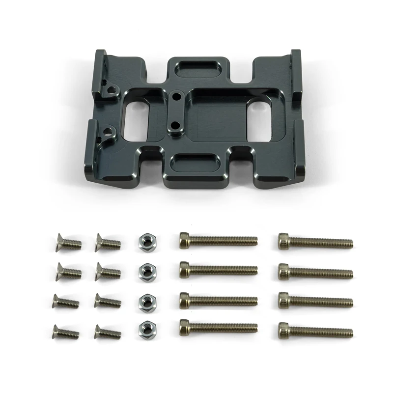 Axial Scx10 Upgrades Parts Metal Aluminum Alloy Chassis Gearbox Mount Transmission Holder Skid Plate For 1/10 Rc Car Accessories