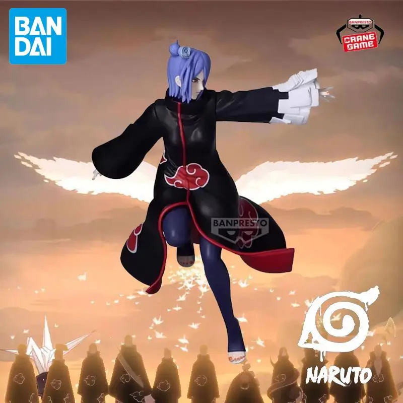 

In Stock Bandai Original Naruto Konan Anime Figures Action Models Cartoon Dolls Desktop Toys Pvc Decor Ornaments Festival Gifts