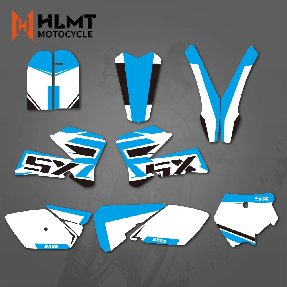 HLMT New TEAM GRAPHICS & BACKGROUNDS DECAL STICKER Set For KTM SX 85 SX85 85SX 2006 -2012 2007 2008 2009 2010 2011 Personality