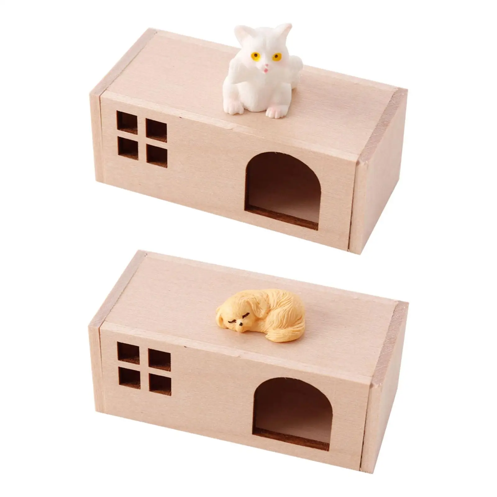 

1/12 Dollhouse Miniature Pet House Decoration Life Scene Toy Collection Model