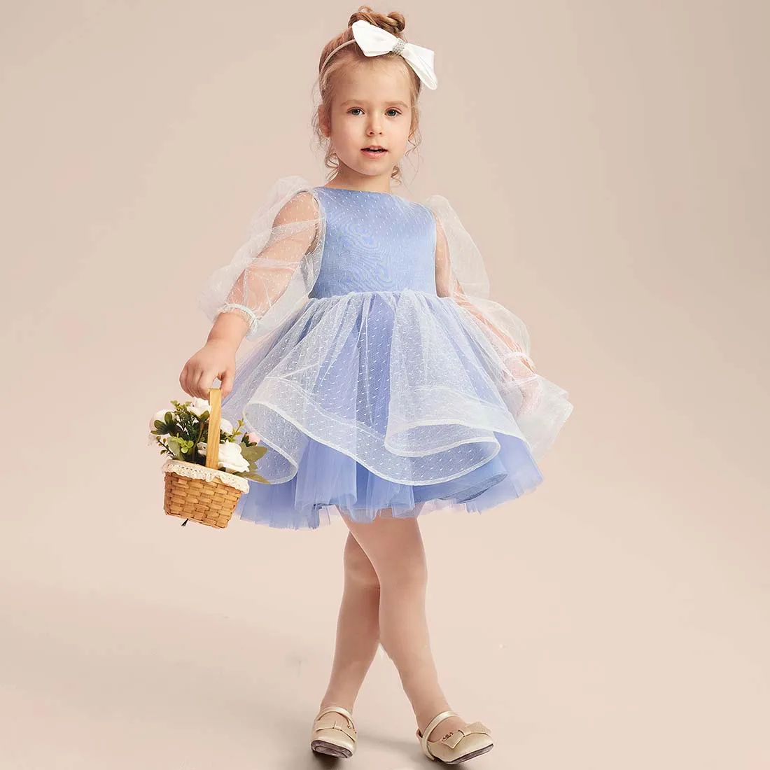 

Tulle Flower Girl Dress Ball Gown Princess Scoop Knee-Length 2-15T