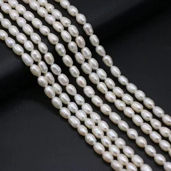 High Quality Natural Freshwater Pearl Rice Beads Loose Pearls For Jewelry Making DIY Charms Bracelet Necklace Accessories 4-5mm