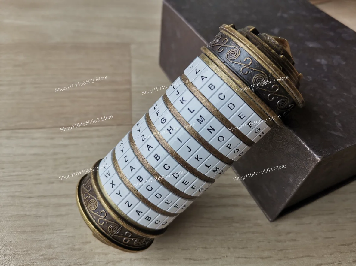 White Metal Cryptex Puzzle Lock, Secure Gift for Valentine's Wedding and Game Room Escape Challenge