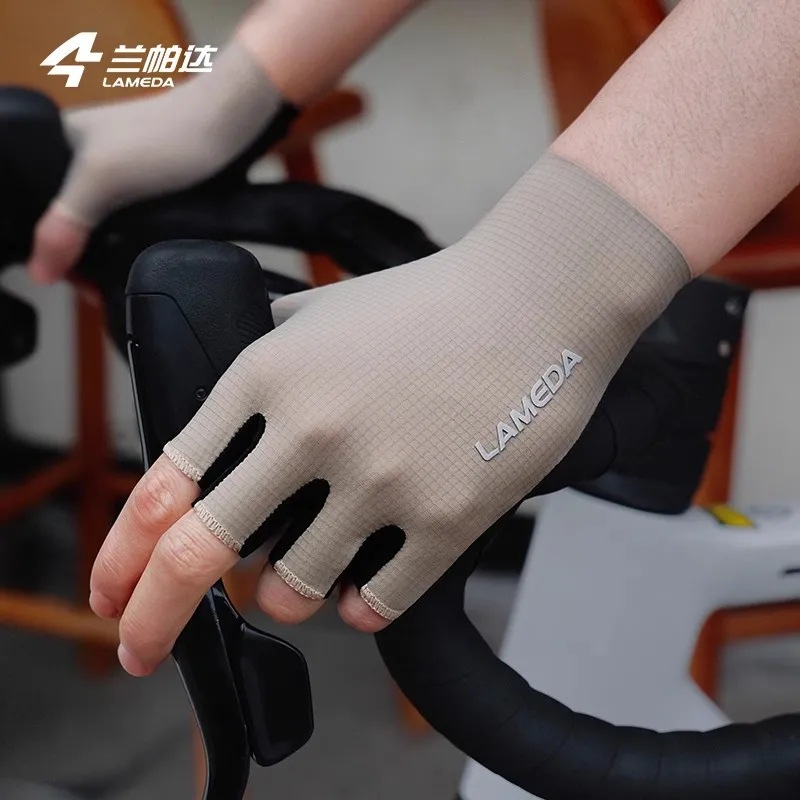 

Lameda Cycling Gloves, Half Finger Breathable Uv Protection Glove For Cycling Sports Unisex With Padded
