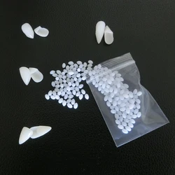 1 Pairs Halloween Vampire denti zanne protesi puntelli Costume da festa puntelli Cosplay fai da te denti finti zanne in resina con colla solida