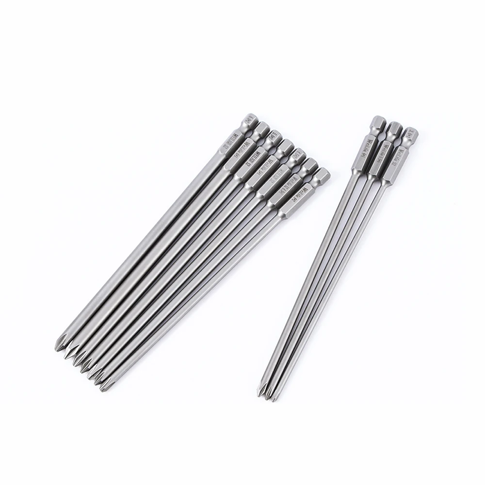 Phillips Screwdriver Bit PH00~PH2 Magnetic 50/75/100/150/200mm Length 1/4 in. Hex Shank S2 Steel Electric Batch Head Repair