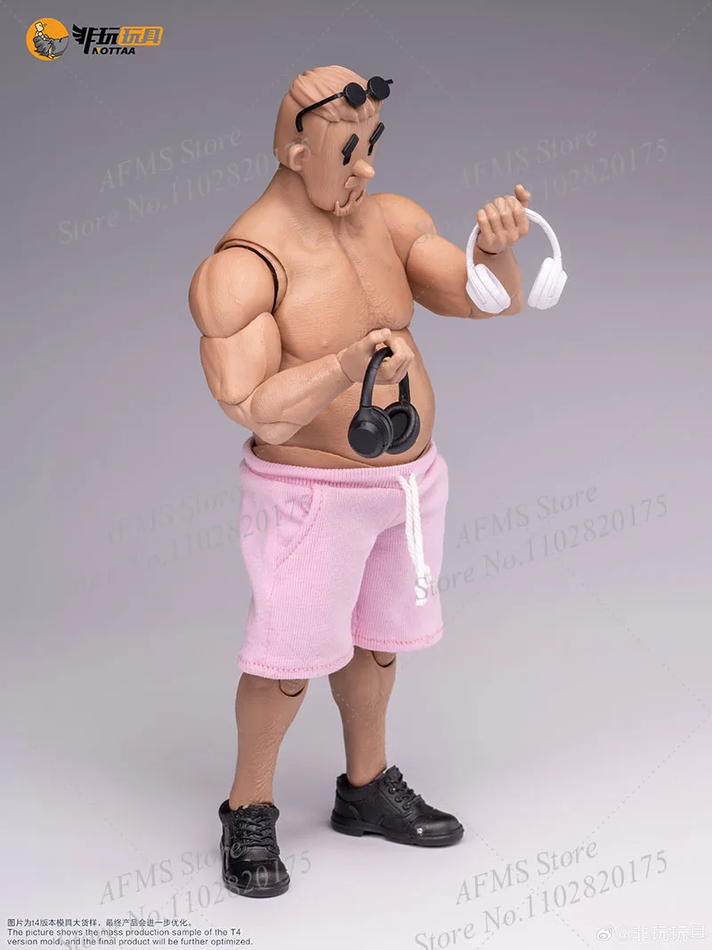 Notaman 1/12 Bilancia Da Collezione Figura Sport Uomo di Mezza Età Fitness Fanatic 17Cm Super Flessibile Comune Action Figure Soldato